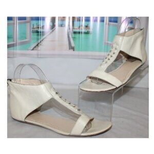 Authentic Givenchy Leather Crystal Rhinestone Gladiator Style Sandals Sh…